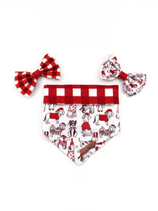 Barking All the Way Reversible XMAS Bandana